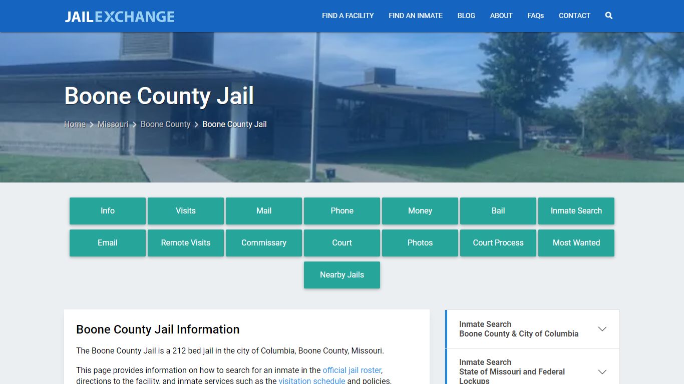 Boone County Jail, MO Inmate Search, Information